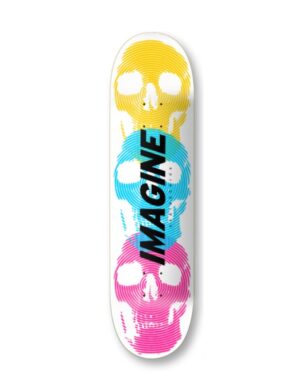 Tabla Imagine Skull Embossed White Varias medidas
