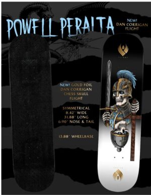 Tabla Powell Peralta Dan Corrigan Chess Skull Gold Foil Flight 8 42