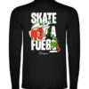 camiseta manga larga negra Detras skate a fuego