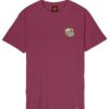 comprar Camiseta Santa Cruz Flaming Dice Dot Chest Burgundy