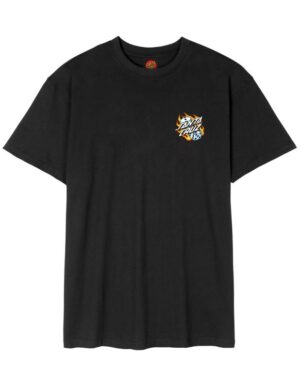 comprar Camiseta Santa Cruz Flaming Dice Dot Chest Negra