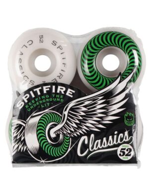 mejor precio Ruedas skate Spitfire 52mm 99A Classic White Green