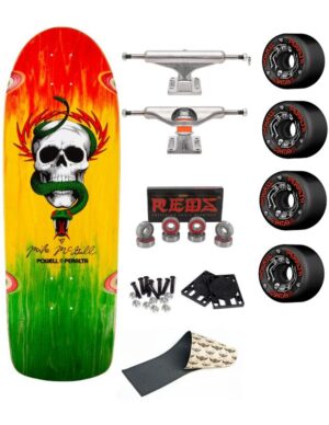 old school comprar Skate Completo Powell Peralta OG Mike Mc Gill Skull and Snake Rasta Fade 10