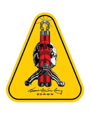 pegatina skate powell peralta colaboracion STIK PP BRUCE LEE SKULL & NUNCHUCKS COLLAB