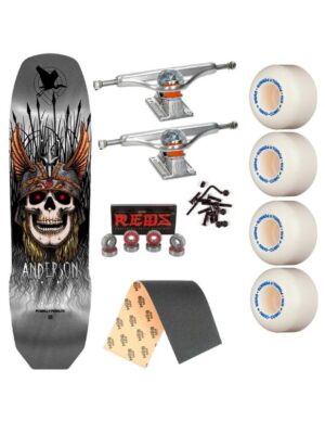 skate completo Powell Peralta Andy Anderson Heron Skull Silver Foil