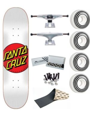 skate para niño 12 13 14 años santa cruz classic dot 8