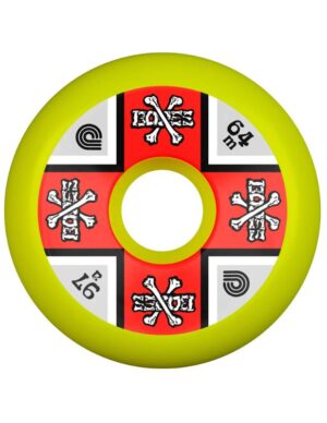 Ruedas Powell Peralta 64mm 97A Cross Bones Yellow