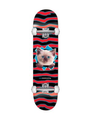 Skate Completo Enjoi Kitten Ripper Black Red Youth 7.37