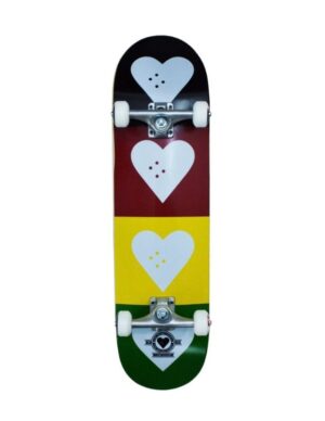 Skate Completo Heart Supply Quad Logo Red Gold 8.25