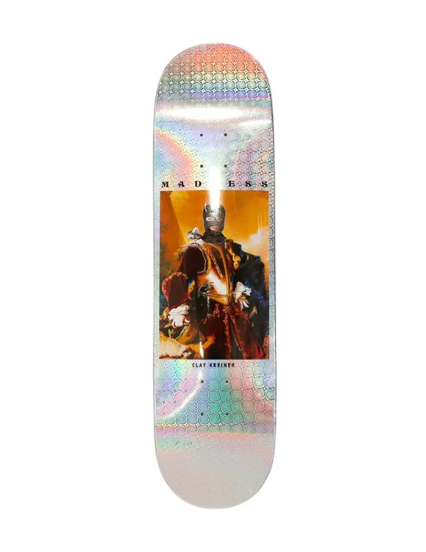 Tabla Madness Clay Kreiner Masked Holographic Impact Light 8.25" Monark Supply 74,90 € Tabla Madness Clay Kreiner Masked Holographic Impact Light 8.25