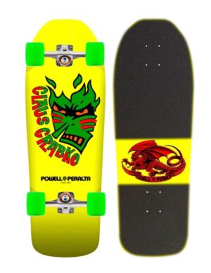 Skate Completo Old School Powell Peralta Claus Grabke Aqua Yellow Green 10