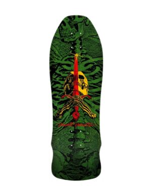 Tabla Powell Peralta Geegah Skull ans Sword Green Stain 9.75